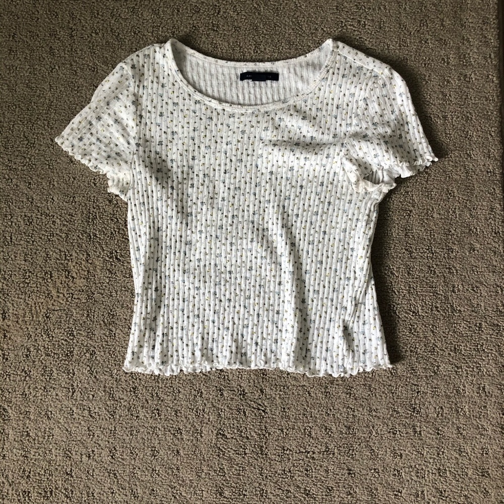 Floral American Eagle baby top